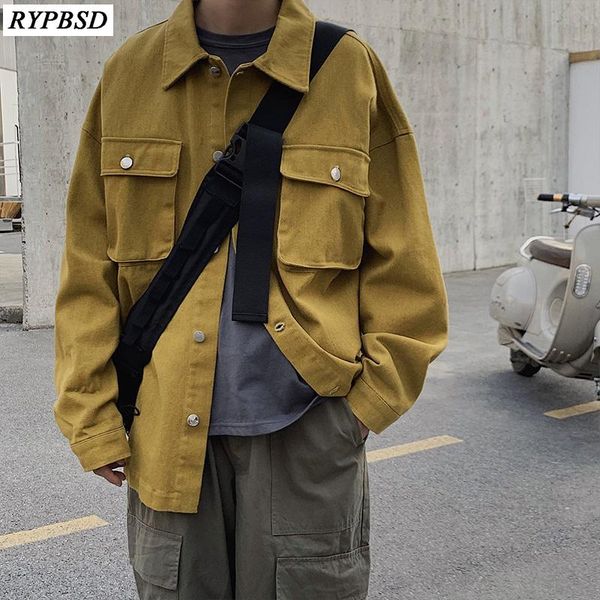 men's jackets japanese style 2021 winter men streetwear jacket solid color turn down collar long sleeve loose denim hip hop, Black;brown
men's jackets japanese style 2021 winter men streetwear jacket solid color turn down collar long sleeve loose denim hip hop, Black;brown