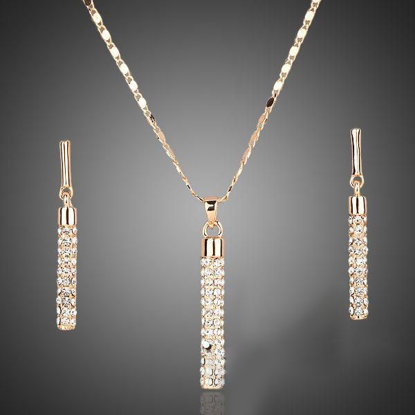 crystal clear 18k real gold plated austria elements drop earrings and pendant necklace sets sell, Black
crystal clear 18k real gold plated austria elements drop earrings and pendant necklace sets sell, Black
