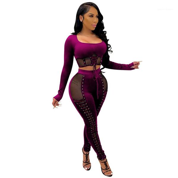 see through suits long sleeve t shirts bandage slim trousers fashion women two piece sets womens bandage mesh, White
see through suits long sleeve t shirts bandage slim trousers fashion women two piece sets womens bandage mesh, White