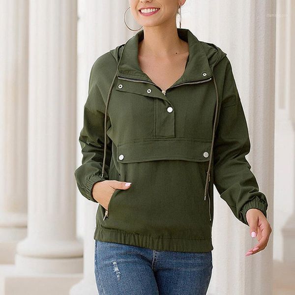 women's long sleeve zipper high neck 2020 autumn winter women fashion solid coat jacket loose coat and hat blouses #9241, Black;brown
women's long sleeve zipper high neck 2020 autumn winter women fashion solid coat jacket loose coat and hat blouses #9241, Black;brown
