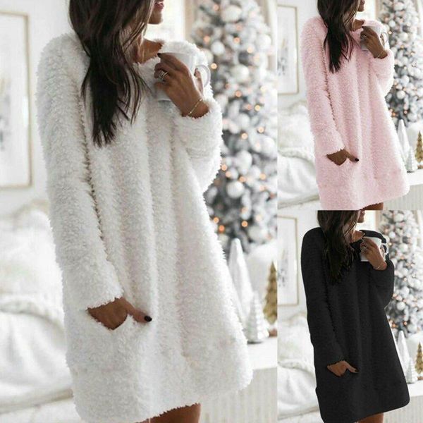 women winter long sleeve knitted jumper pullover sweater long mini dress, Black;gray
women winter long sleeve knitted jumper pullover sweater long mini dress, Black;gray