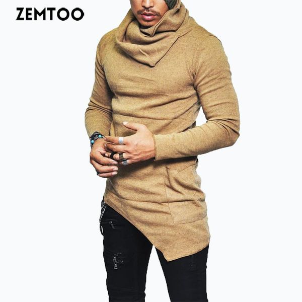 zemtoo men's irregular unilateral pocket sweater pile collar casual warm pointed hem clothing fd029, White;black
zemtoo men's irregular unilateral pocket sweater pile collar casual warm pointed hem clothing fd029, White;black