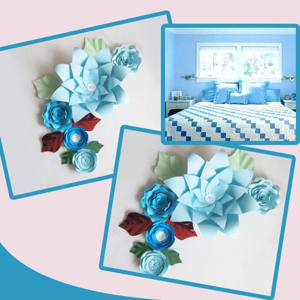decorative flowers & wreaths diy giant paper artificial wedding fleurs artificielles backdrop rose 5pcs+6 leave party decor nursery blue
decorative flowers & wreaths diy giant paper artificial wedding fleurs artificielles backdrop rose 5pcs+6 leave party decor nursery blue