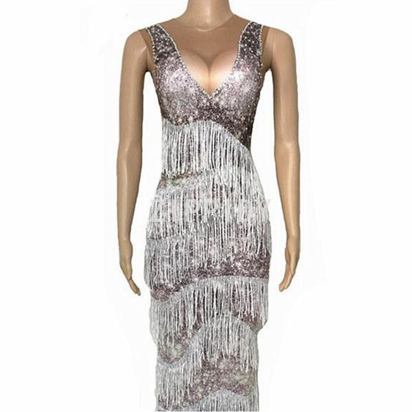 gray tassel rhinestones printed long style dress women's birthday party wear nightclub female singer show summer dresses
gray tassel rhinestones printed long style dress women's birthday party wear nightclub female singer show summer dresses