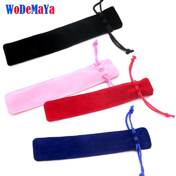 100pcs/lot 3.5*17.5 cm black red blue pink brown drawstring velvet pen pouch 14 cm stylus ballpoint pen velvet bag wholesale
100pcs/lot 3.5*17.5 cm black red blue pink brown drawstring velvet pen pouch 14 cm stylus ballpoint pen velvet bag wholesale