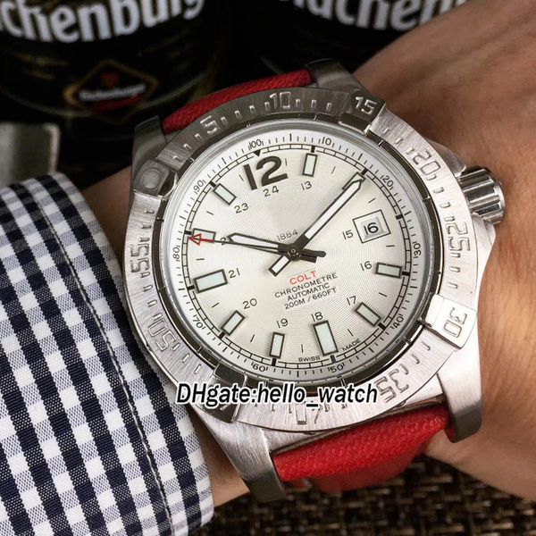 diver new ii 43mm white dial automatic mens watch special edition red leather strap gents sport watches hwbe hello_watch, Slivery;brown
diver new ii 43mm white dial automatic mens watch special edition red leather strap gents sport watches hwbe hello_watch, Slivery;brown