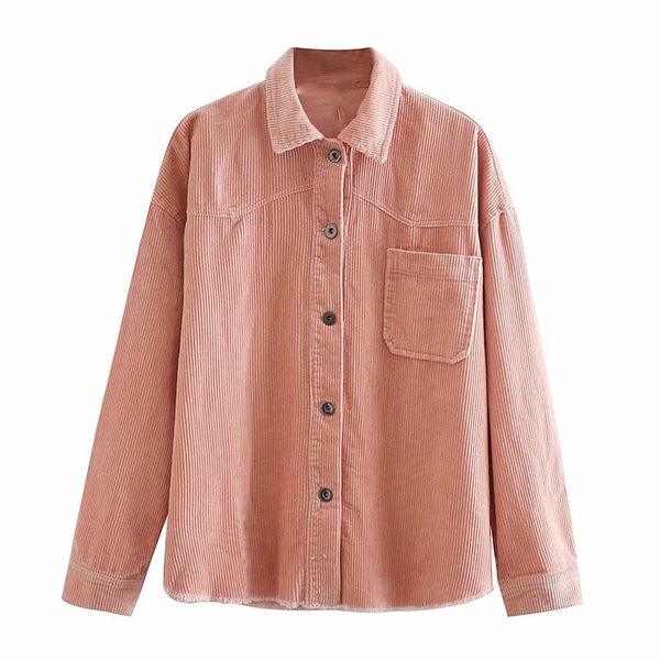 2021 new shirt european and american autumn five color corduroy coat women's lapel raw ee wind long sleeve adsf, Black;brown
2021 new shirt european and american autumn five color corduroy coat women's lapel raw ee wind long sleeve adsf, Black;brown