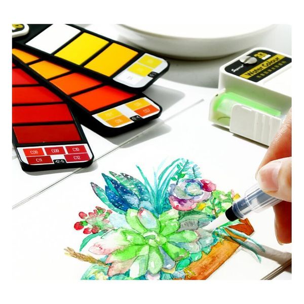 superior solid watercolor paint set beginner fountain pen child fan-shaped watercolor paint student painting wmtkgr homes2011, Black;red
superior solid watercolor paint set beginner fountain pen child fan-shaped watercolor paint student painting wmtkgr homes2011, Black;red