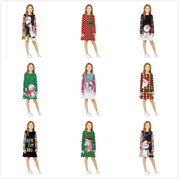 children dress digital printed christmas camel fashion round neck pullover long sleeve a-line skirt kids new clothes lababy80, Red;yellow
children dress digital printed christmas camel fashion round neck pullover long sleeve a-line skirt kids new clothes lababy80, Red;yellow