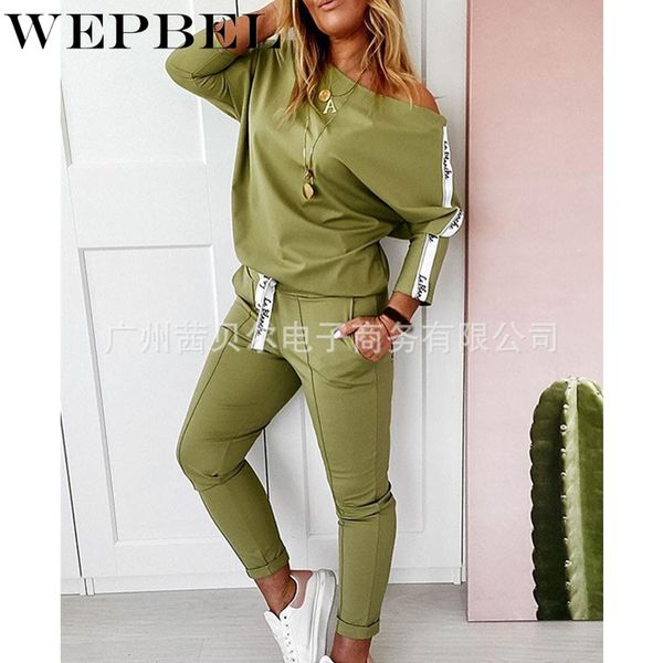 women off shoulder tracksuit set ladies 2 piece set letter print long sleeve sport pant suit 2020 spring autumn suits q1210, Black;white
women off shoulder tracksuit set ladies 2 piece set letter print long sleeve sport pant suit 2020 spring autumn suits q1210, Black;white