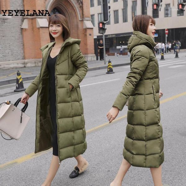 yeyelana winter jacket women coat 2019 cotton padded jacket long hooded thicken female parkas plus size 6xl chaqueta mujer1, Black 
yeyelana winter jacket women coat 2019 cotton padded jacket long hooded thicken female parkas plus size 6xl chaqueta mujer1, Black