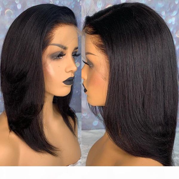 blunt cut light yaki straight short lace front human hair wigs for black women kinky straight 360 lace frontal wig, Black;brown
blunt cut light yaki straight short lace front human hair wigs for black women kinky straight 360 lace frontal wig, Black;brown