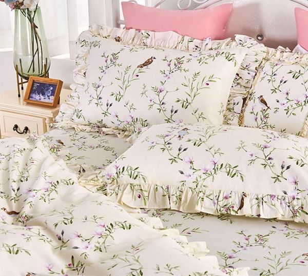 pastoral flower bird ruffle lace bed set,twin full king cotton single double bedclothes bedspreads pillow case quilt cover
pastoral flower bird ruffle lace bed set,twin full king cotton single double bedclothes bedspreads pillow case quilt cover