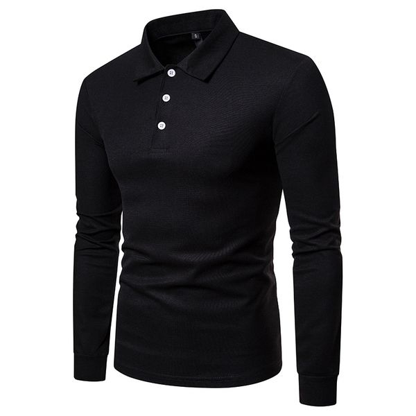 classic business autumn and winter men's fashion solid color lapel slim casual long-sleeved bottoming polo shirt, White;black
classic business autumn and winter men's fashion solid color lapel slim casual long-sleeved bottoming polo shirt, White;black