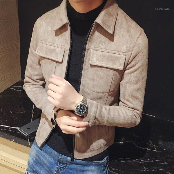 men deerskin jacket young men fur coat lapels, cultivate one's morality lapel jacket youth short business, Black
men deerskin jacket young men fur coat lapels, cultivate one's morality lapel jacket youth short business, Black