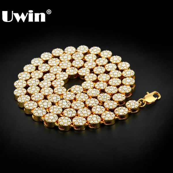 men's 1 row round flower model necklace iced out gold&silver color hip hop bling cz rhinestones vintage fashion jewelry x0509, Black
men's 1 row round flower model necklace iced out gold&silver color hip hop bling cz rhinestones vintage fashion jewelry x0509, Black