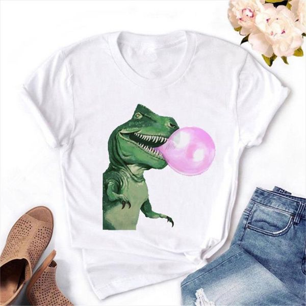 harajuku summer female t shirt cute bubble gum dinosaur print women funny t shirts shirts kawaii femme tees, White
harajuku summer female t shirt cute bubble gum dinosaur print women funny t shirts shirts kawaii femme tees, White