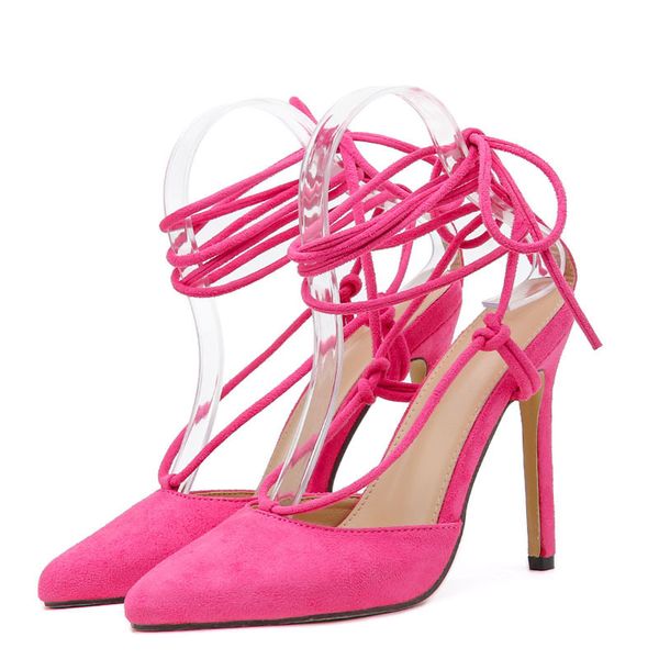 2021 new european and straps pointed heels big women's shoes fashion bum suede back empty sandals vjqh, Black
2021 new european and straps pointed heels big women's shoes fashion bum suede back empty sandals vjqh, Black