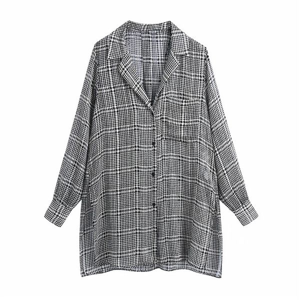 new black houndstooth women fashion 2021 button up long sleeve oversize plaid shirt female large size blouses 1x54, White
new black houndstooth women fashion 2021 button up long sleeve oversize plaid shirt female large size blouses 1x54, White