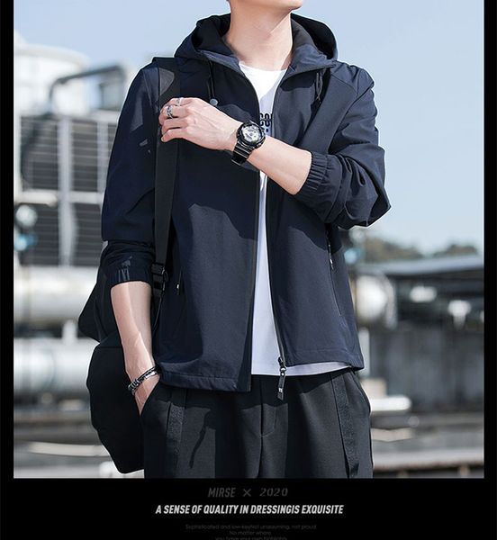 the blue the new tide of han edition men's leisure jackets men on clothes, Black;brown