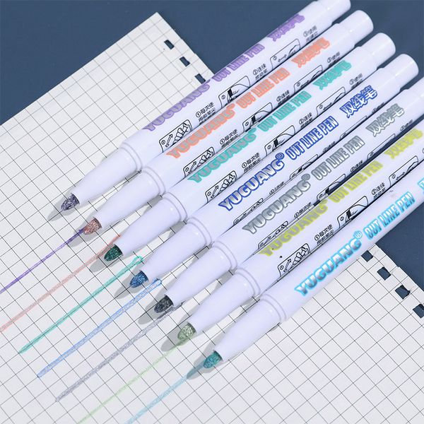 8 colors/set double lines pen contour art pens markers pen out line pen highlighter scrapbooking bullet diary poster card
8 colors/set double lines pen contour art pens markers pen out line pen highlighter scrapbooking bullet diary poster card