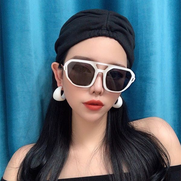 al2021 new sunglasses for women special uv protection women designer vintage big square frame come with package, White;black
al2021 new sunglasses for women special uv protection women designer vintage big square frame come with package, White;black