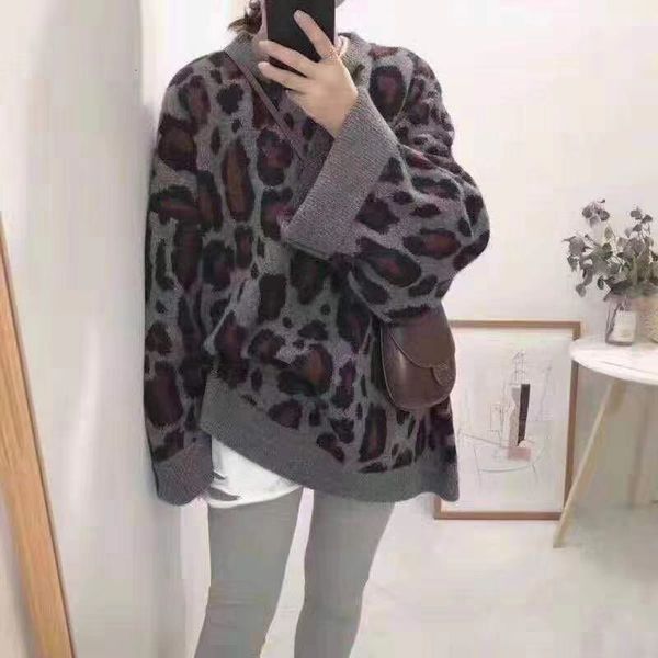 new autumn 2021 leopard around the neck lazy style size big sweater knitted rmpz, White;black
new autumn 2021 leopard around the neck lazy style size big sweater knitted rmpz, White;black