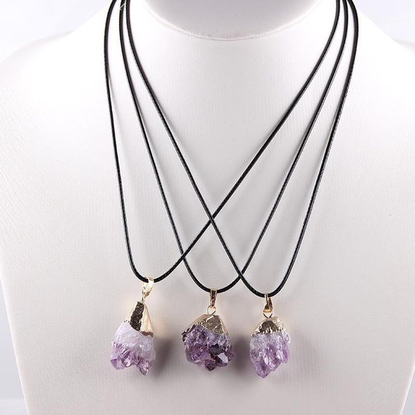 pendant necklaces irregular natural amethysts necklace unique healing black rope purple quartz choker semi-precious chakra reiki raw jewelry, Silver
pendant necklaces irregular natural amethysts necklace unique healing black rope purple quartz choker semi-precious chakra reiki raw jewelry, Silver