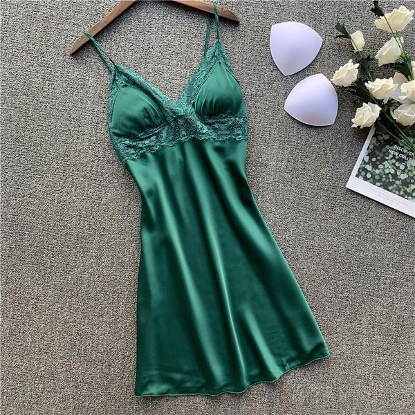 female v-neck backless spaghetti strap nightgown green rayon sleepwear solid lace trim nightdress lounge home dress1, Black;red
female v-neck backless spaghetti strap nightgown green rayon sleepwear solid lace trim nightdress lounge home dress1, Black;red