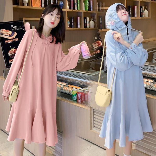 winter maternity plus size fleece dress solid color hooded mermaid dress long loose vintage cotton pregnant women hoodies, White
winter maternity plus size fleece dress solid color hooded mermaid dress long loose vintage cotton pregnant women hoodies, White