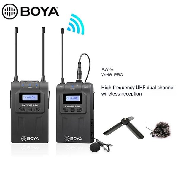 boya wm8 pro-k1k2 uhf wireless lavalier microphone system audio video recorder receiver for canon nikon sony camera professional
boya wm8 pro-k1k2 uhf wireless lavalier microphone system audio video recorder receiver for canon nikon sony camera professional