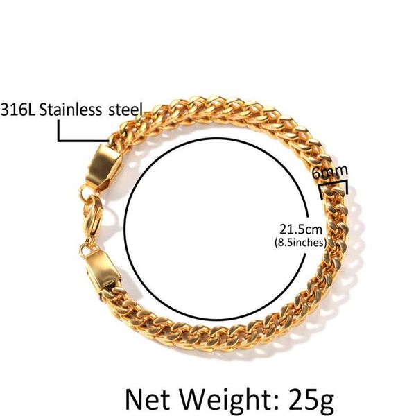 ice out 6mm miami cuban link chain stainless steel gold hip hop bracelet men's fashion jewel wmtwwv, Black
ice out 6mm miami cuban link chain stainless steel gold hip hop bracelet men's fashion jewel wmtwwv, Black