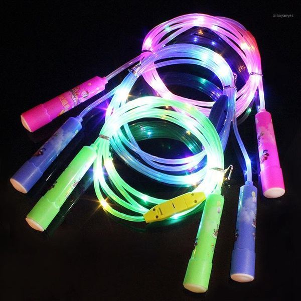 jump ropes random 1 pcs led skipping color kids children single luminous body exercise fitness light up1