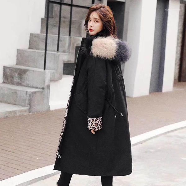 women's down & parkas natural raccoon fur collar hooded 90% white duck coat leopard female parka winter women jacket thicken warm long, Black
women's down & parkas natural raccoon fur collar hooded 90% white duck coat leopard female parka winter women jacket thicken warm long, Black