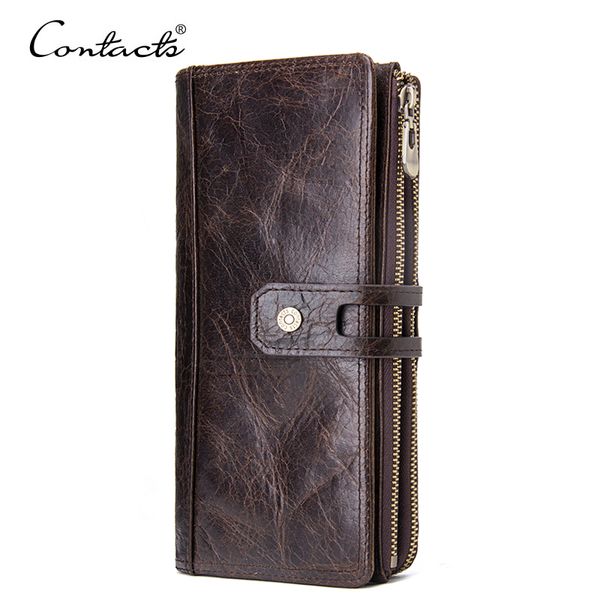 contact's genuine leather men purse long wallets with cell phone pocket women fashion clutch wallet coin purses female walet, Red;black
contact's genuine leather men purse long wallets with cell phone pocket women fashion clutch wallet coin purses female walet, Red;black