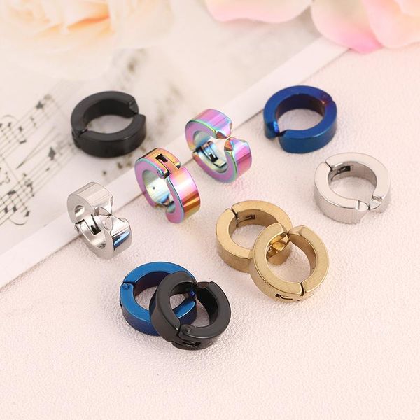 hoop & huggie stylish men and women's ear clip temperament stainless steel earrings women jewelry, Golden;silver
hoop & huggie stylish men and women's ear clip temperament stainless steel earrings women jewelry, Golden;silver