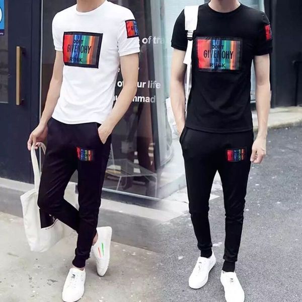 korean spring and t-shirt men's short fashion casual slim half sleeve sports a suit of clothes trend in summer, Gray
korean spring and t-shirt men's short fashion casual slim half sleeve sports a suit of clothes trend in summer, Gray