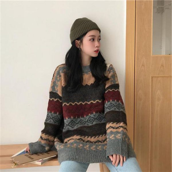 women's sweater 2021 european style striped pullover for woman fz112 casual o neck outwear, White;black
women's sweater 2021 european style striped pullover for woman fz112 casual o neck outwear, White;black