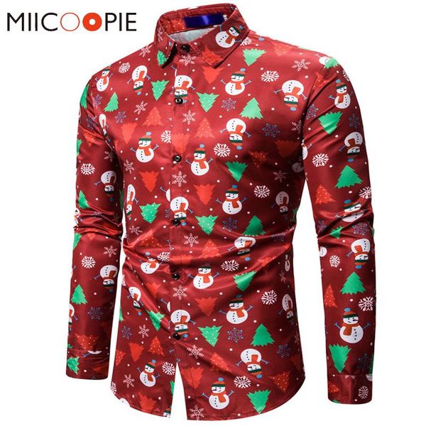 red christmas shirt mens shirts casual slim fit snowman christmas tree print long sleeve chemise homme for party men streetwear, White;black
red christmas shirt mens shirts casual slim fit snowman christmas tree print long sleeve chemise homme for party men streetwear, White;black