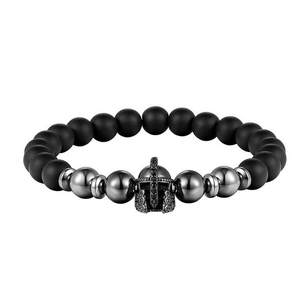 link, chain the fashion cz helmet of gladiator rock pearl bracelet natural stone beads 8mm bead women men's jewelry, Black
link, chain the fashion cz helmet of gladiator rock pearl bracelet natural stone beads 8mm bead women men's jewelry, Black