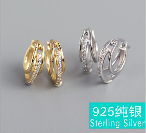 classic jewelry s925 sterling silver small earring hoops huggies with crystal zircon, Golden;silver
classic jewelry s925 sterling silver small earring hoops huggies with crystal zircon, Golden;silver