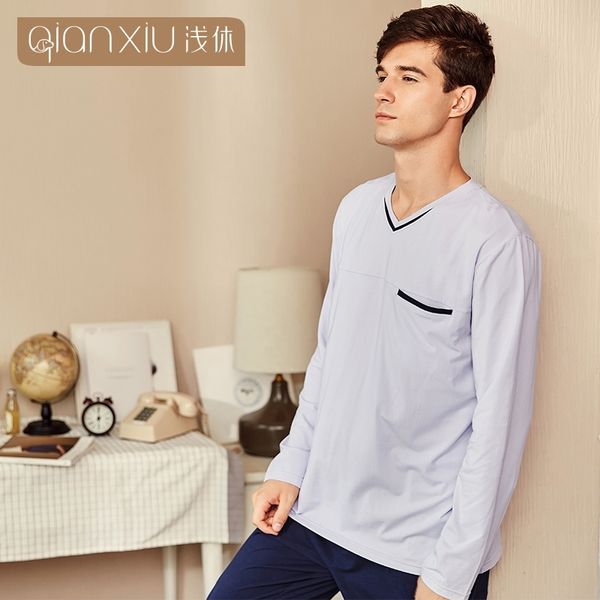 qianxiu couple style men's sets cotton material classic plaid sets leisure men's pajamas 18149 201109, Black;brown
qianxiu couple style men's sets cotton material classic plaid sets leisure men's pajamas 18149 201109, Black;brown
