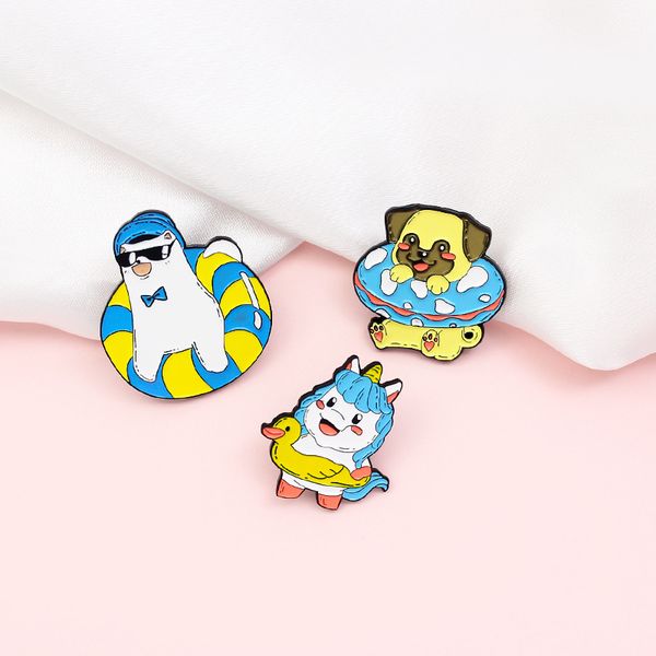 cute pouch for cats swimming cat enamel brooches immersion swimming ring polar bear cat brooch bag lapel badge jewelry gift kids friends, Blue
cute pouch for cats swimming cat enamel brooches immersion swimming ring polar bear cat brooch bag lapel badge jewelry gift kids friends, Blue