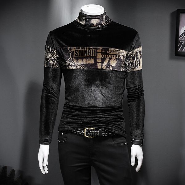 2020 thick korean velvet sweater with a turtleneck base tshirt club outfits letter t men's clothes p3qf, White;black
2020 thick korean velvet sweater with a turtleneck base tshirt club outfits letter t men's clothes p3qf, White;black