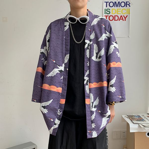 2021 new shirt men chinese geisha arrival japanese street clothing harajuku kimono 9hkb, White;black
2021 new shirt men chinese geisha arrival japanese street clothing harajuku kimono 9hkb, White;black