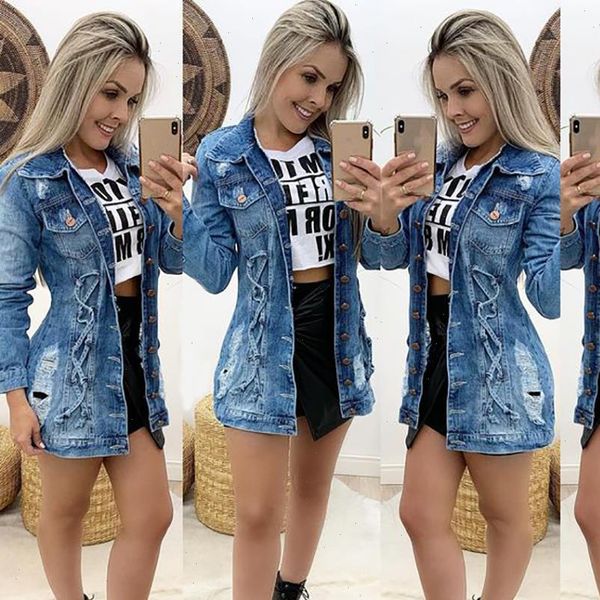 autumn bandage denim jacket women turn down collar outwear coats female hole ripped long sleeve jackets ladies streetwear d30, Black;brown
autumn bandage denim jacket women turn down collar outwear coats female hole ripped long sleeve jackets ladies streetwear d30, Black;brown