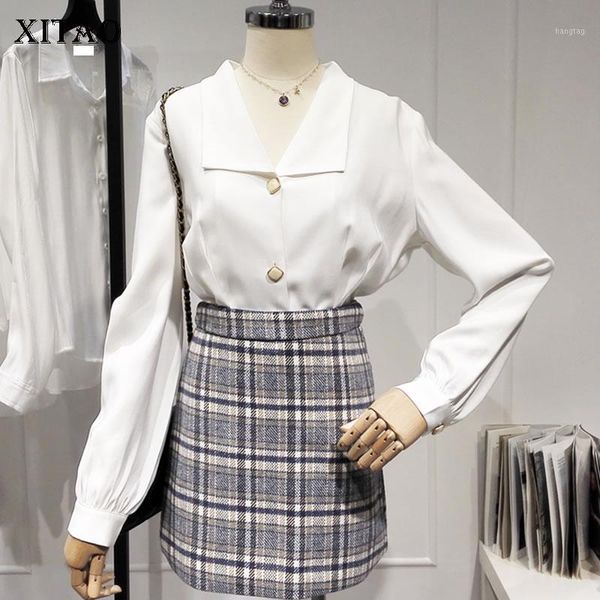 xitao pleated white blouse fashion new women 2020 spring single breast chiffon full sleeve minority casual shirt dmy35471
xitao pleated white blouse fashion new women 2020 spring single breast chiffon full sleeve minority casual shirt dmy35471