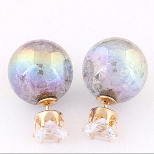stud 1 pair fashion pearl double earrings balls colorful statement zircon crystal earring wedding jewelry women, Golden;silver
stud 1 pair fashion pearl double earrings balls colorful statement zircon crystal earring wedding jewelry women, Golden;silver