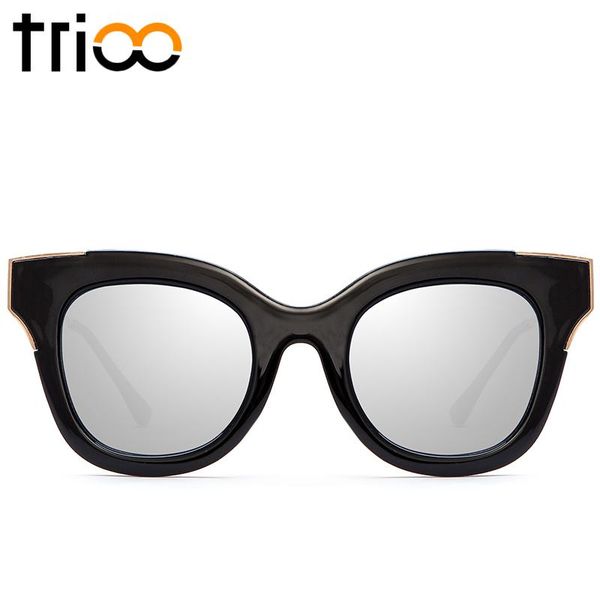 sunglasses trioo quality mirror for women cat eye design brand sun glasses female summer uv400 oculos de grau lunette, White;black
sunglasses trioo quality mirror for women cat eye design brand sun glasses female summer uv400 oculos de grau lunette, White;black