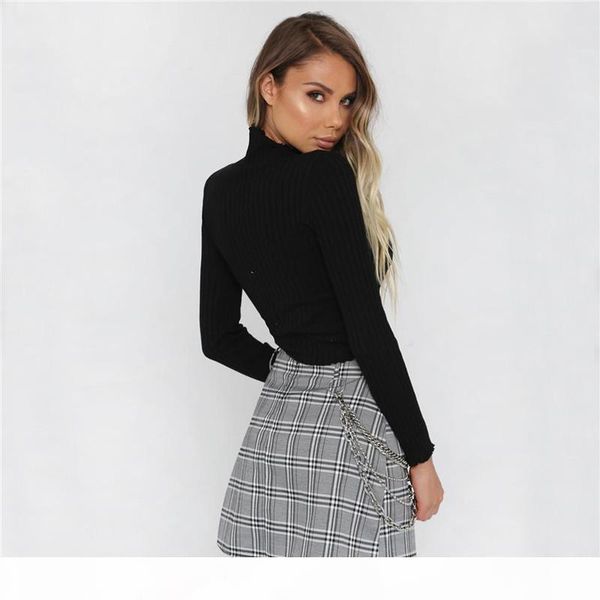 women casual slim solid ladies cotton ribbed turtle high roll neck long sleeve regular size pullover polyester tees, White
women casual slim solid ladies cotton ribbed turtle high roll neck long sleeve regular size pullover polyester tees, White